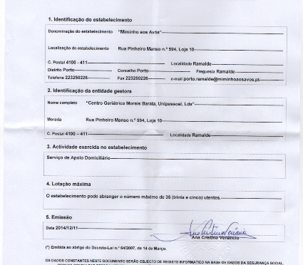 Licenciamento Segurança Social