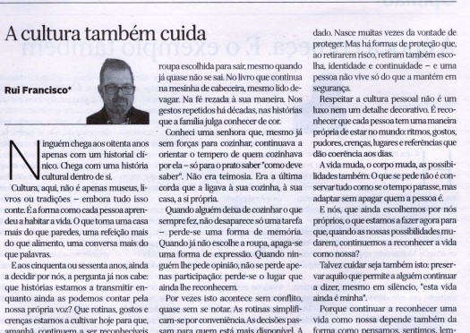 A cultura também cuida