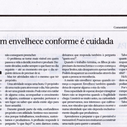 A mente também envelhece conforme é cuidada