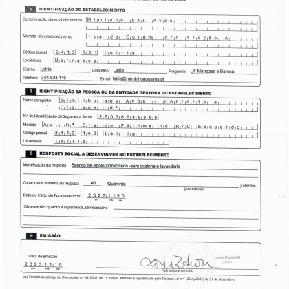 Licenciamento Segurança Social